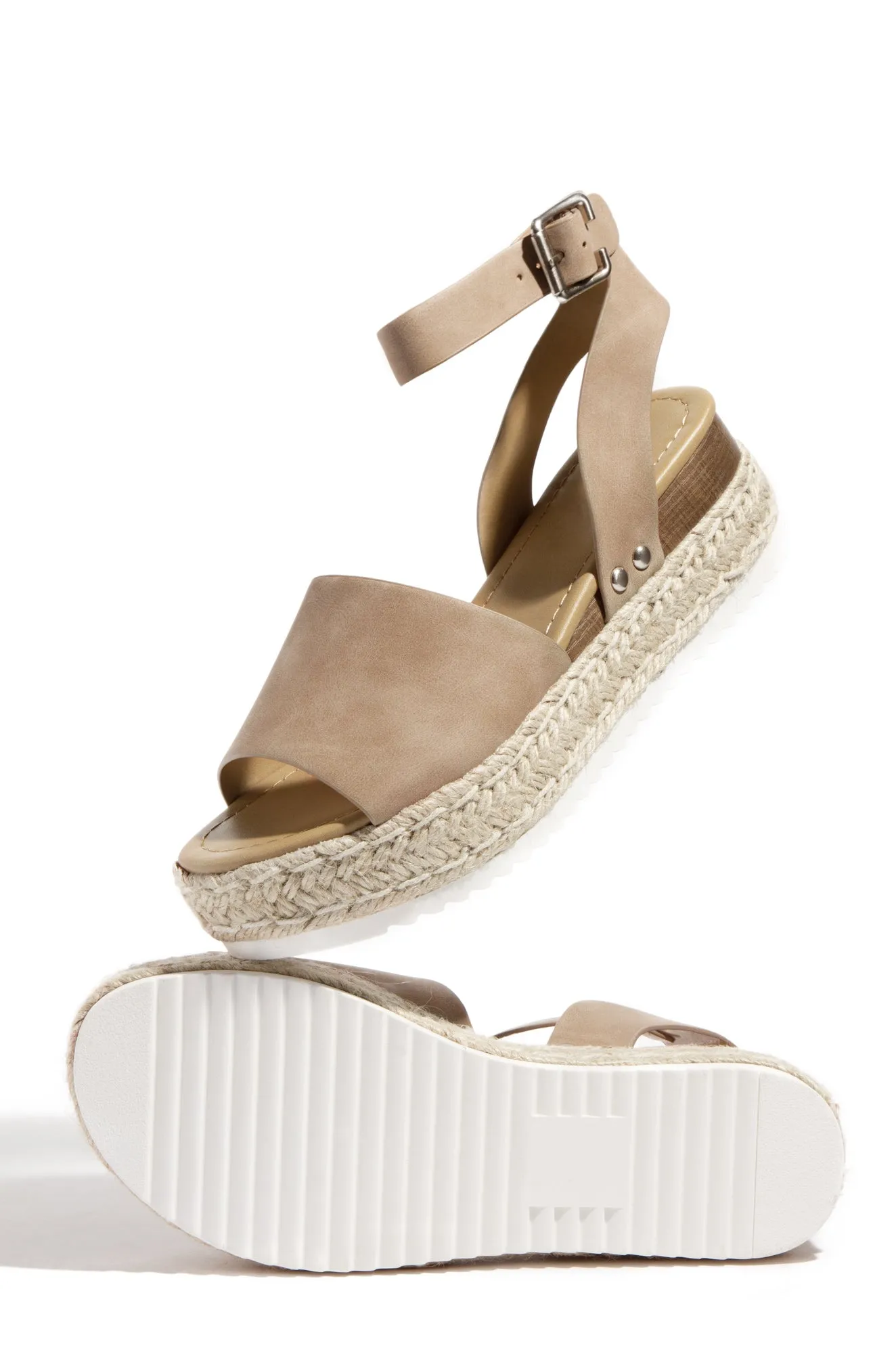 Voyage Platform Espadrille Sandals - Taupe sold by Miss Lola product image thumbnail 2