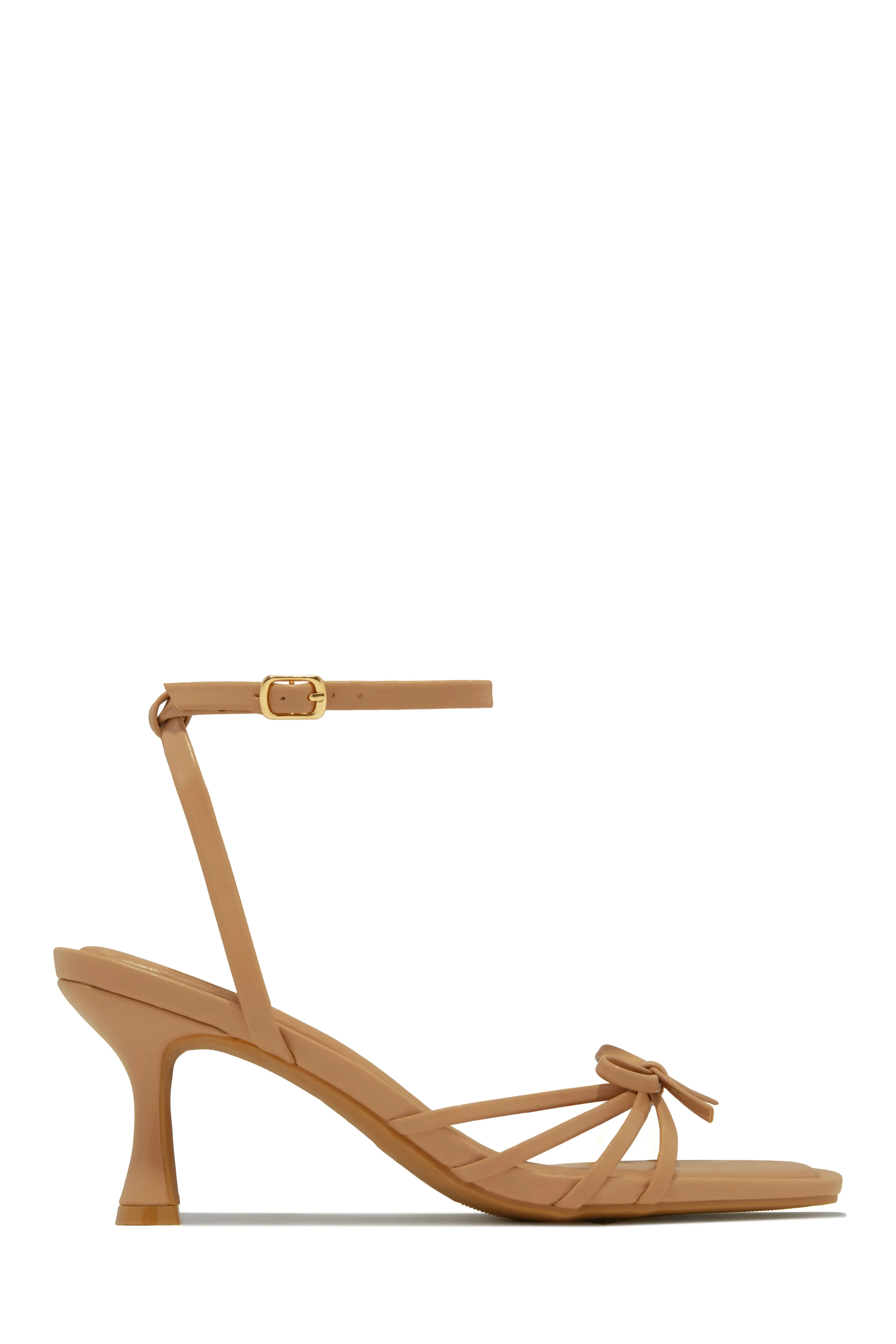 Denaya Ankle Strap Mid Heels - Nude sold by Miss Lola product image thumbnail 2
