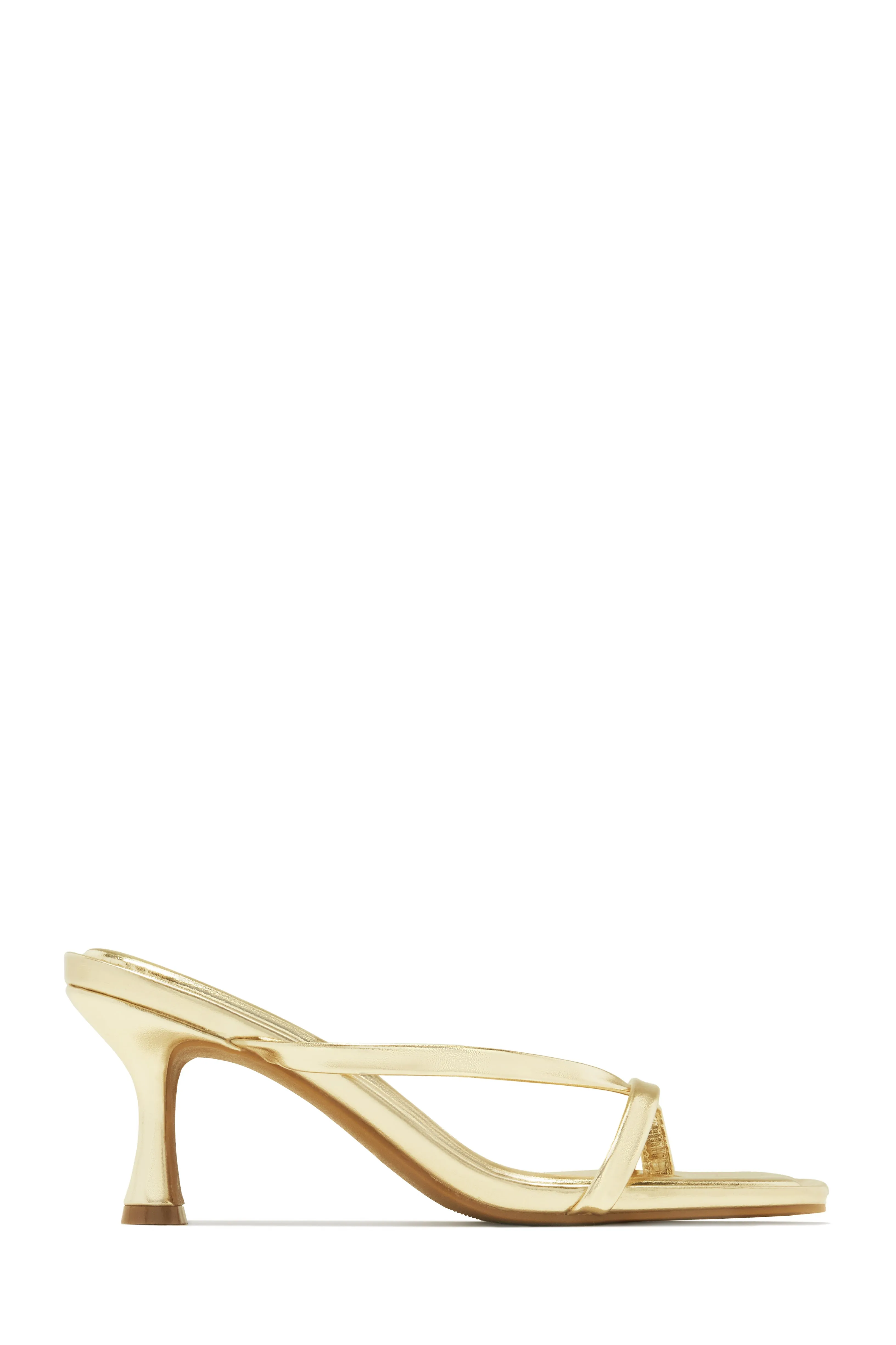 Elena Mid Heel Mules - Gold sold by Miss Lola product image thumbnail 2