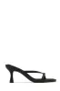 Elena Mid Heel Mules - Black sold by Miss Lola