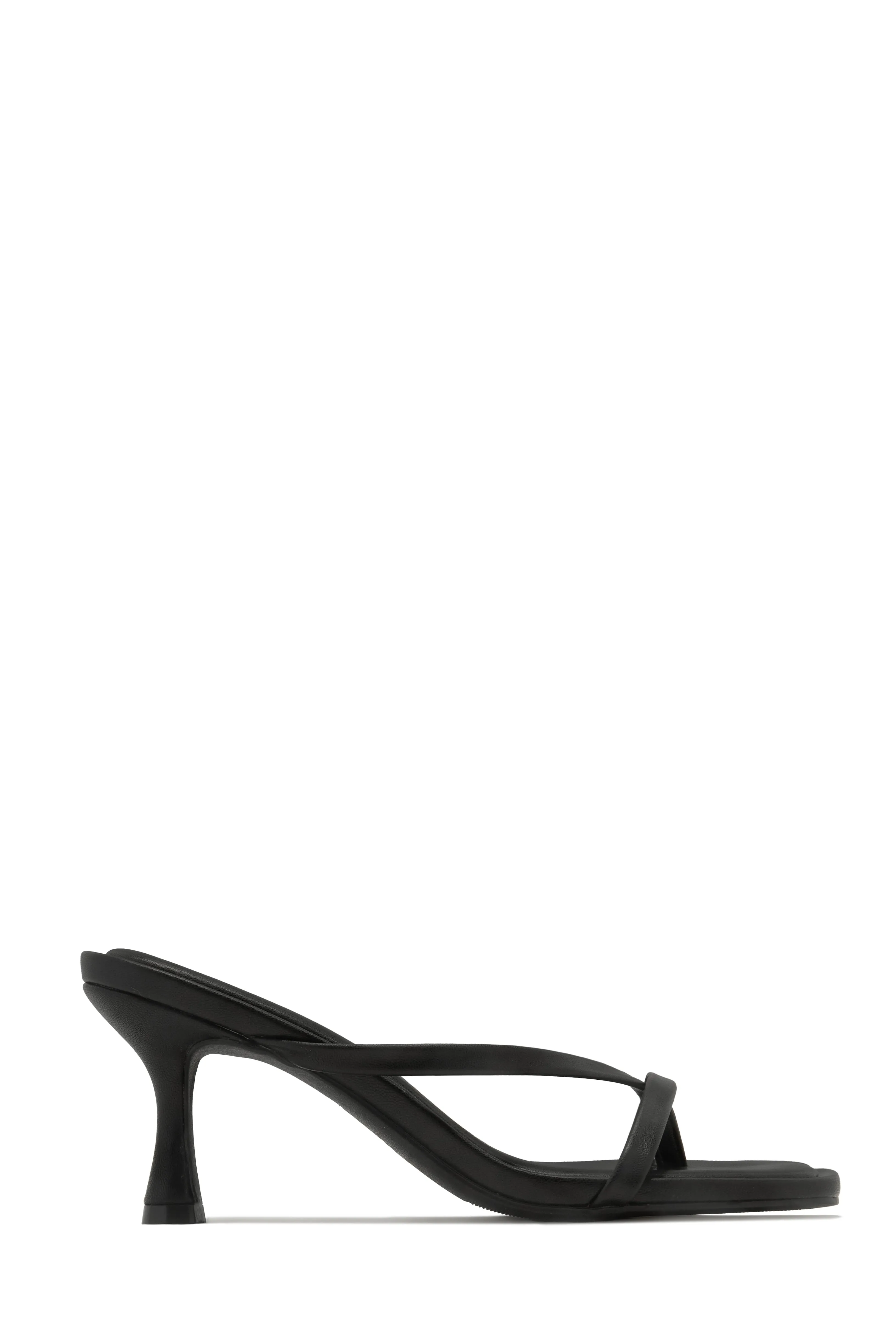 Elena Mid Heel Mules - Black sold by Miss Lola product image thumbnail 4