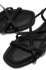 Island Sun Flat Sandals - Black sold by Miss Lola