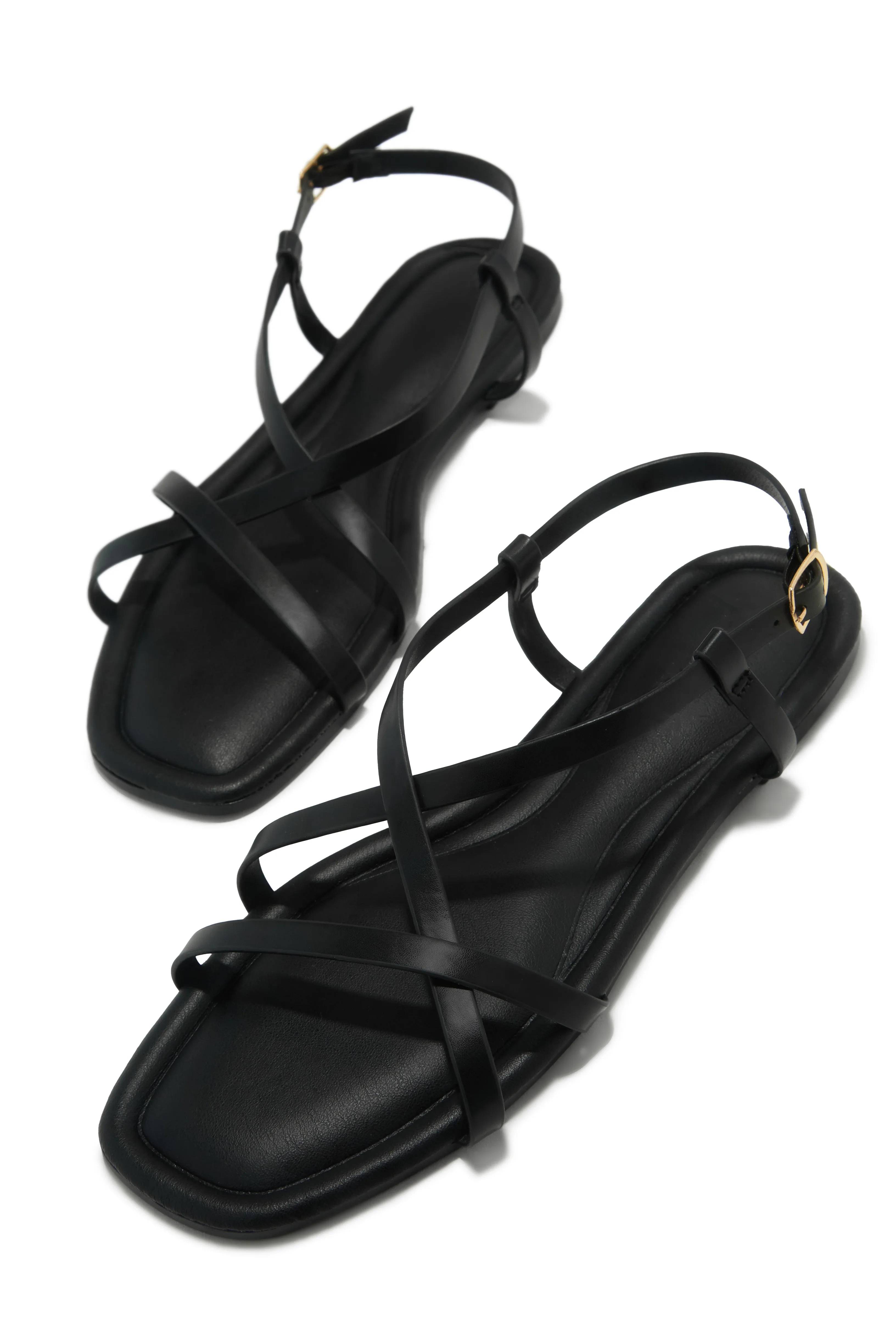 Island Sun Flat Sandals - Black sold by Miss Lola