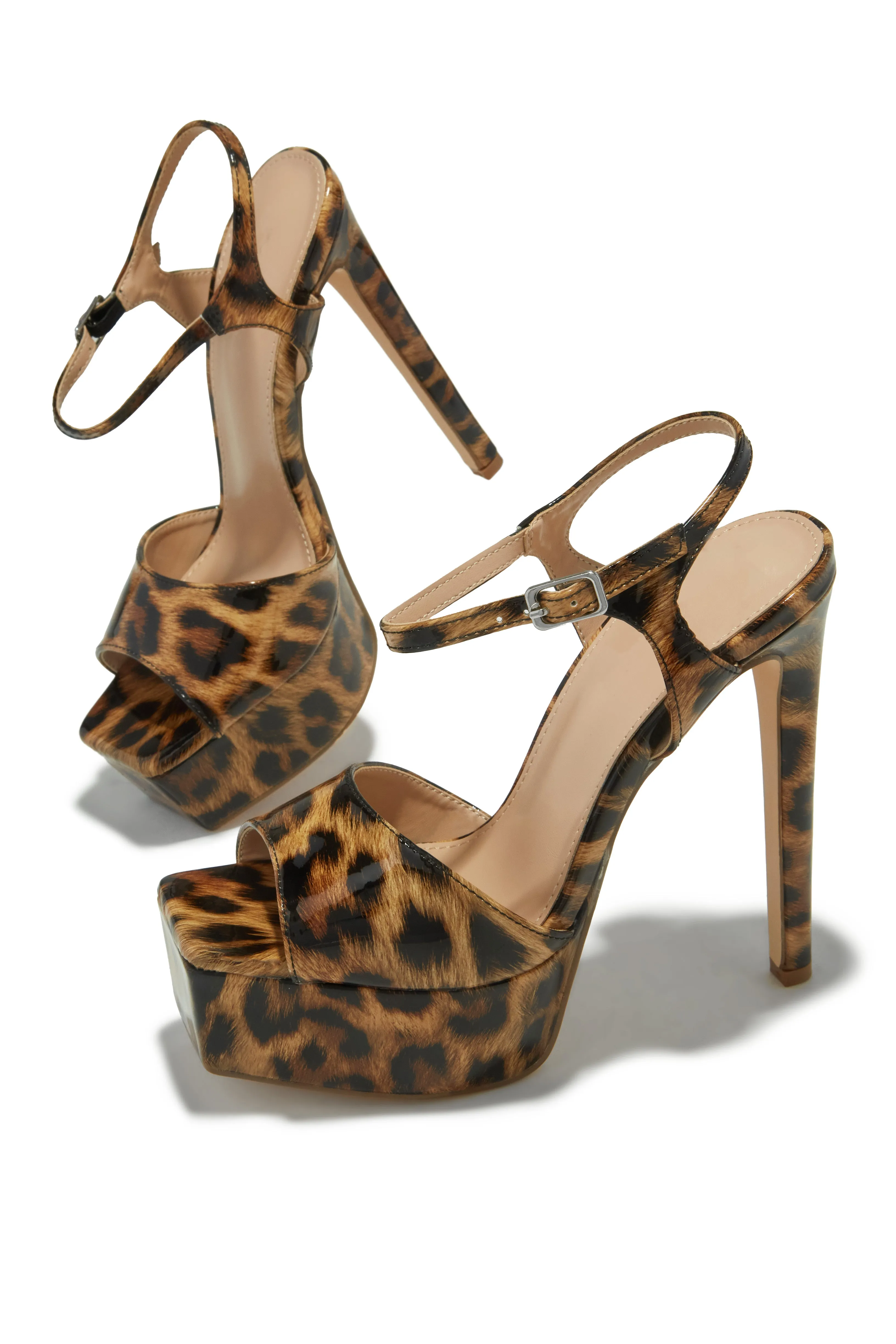 Paulina Platform High Heels - Leopard sold by Miss Lola product image thumbnail 2