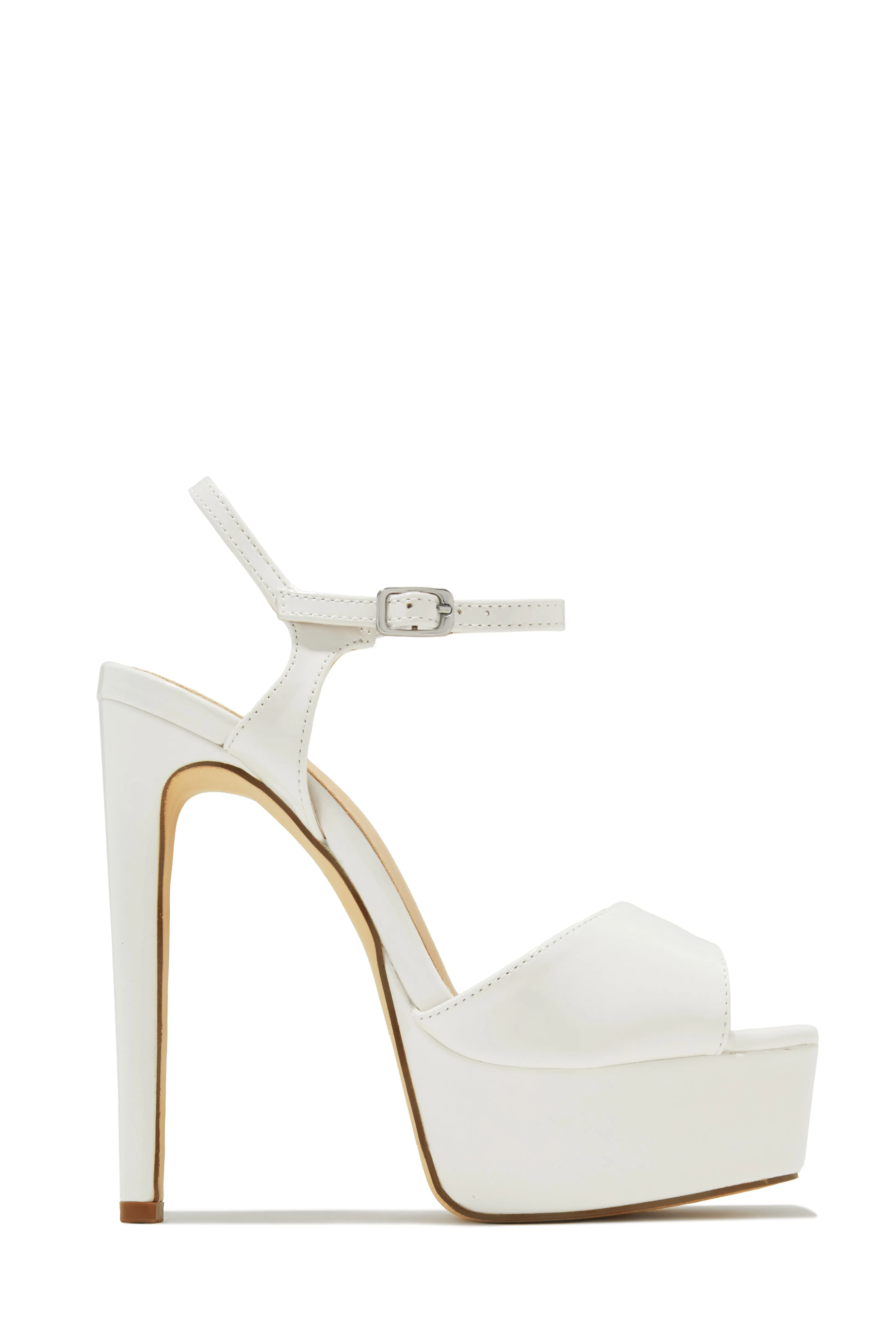 Paulina Platform High Heels - White sold by Miss Lola