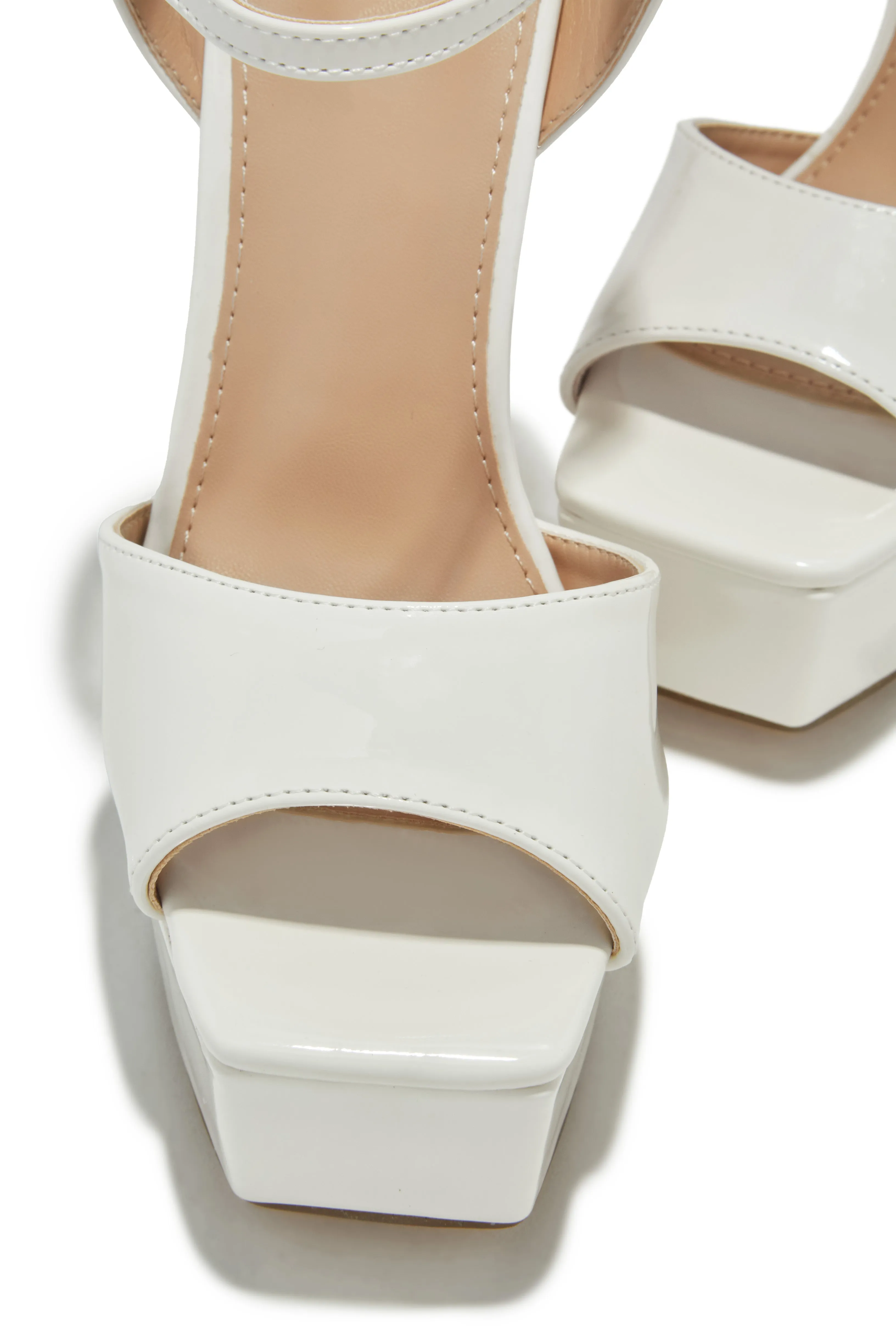 Paulina Platform High Heels - White sold by Miss Lola product image thumbnail 3