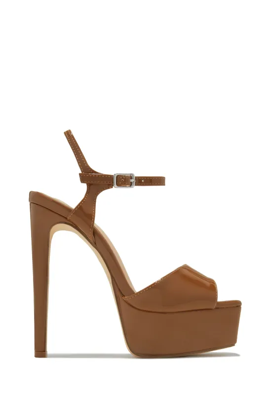 Paulina Platform High Heels - Tan sold by Miss Lola