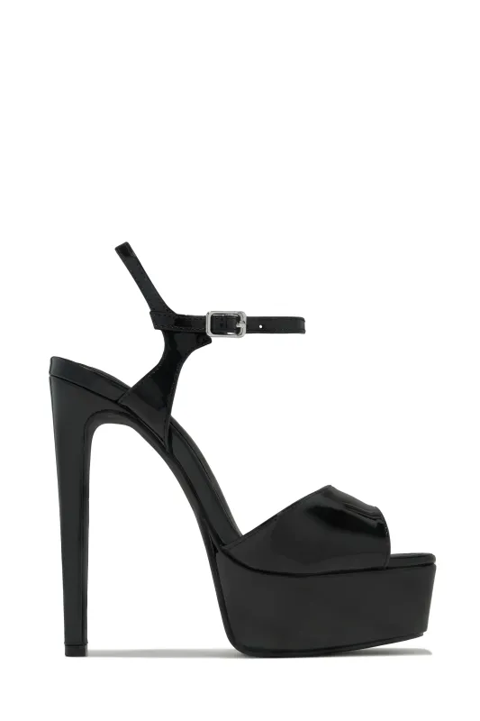 Paulina Platform High Heels - Black sold by Miss Lola