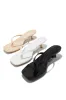 Dinorah Thong Strap Kitten Heel Sandals - White sold by Miss Lola