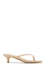 Dinorah Thong Strap Kitten Heel Sandals - Nude sold by Miss Lola