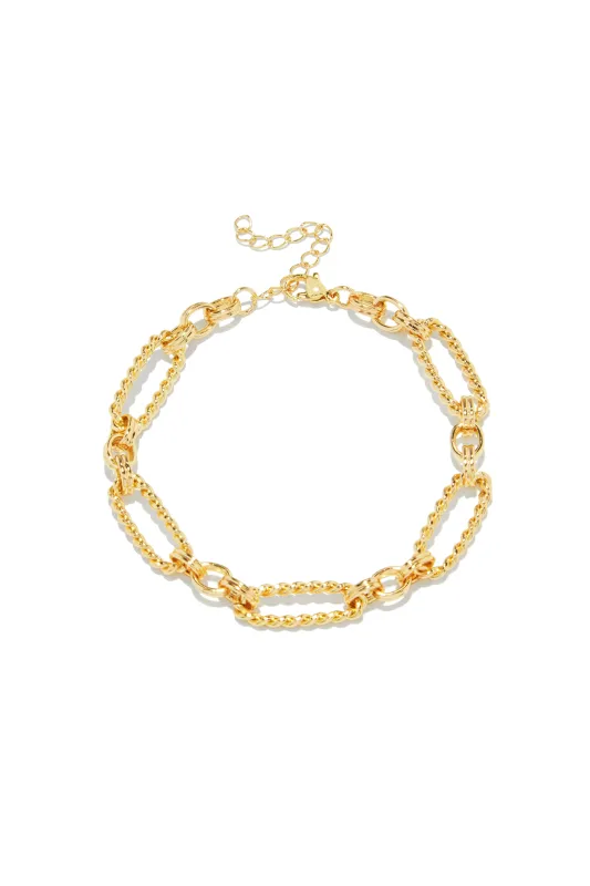 Stand Out Chain Anklet - Gold sold by Miss Lola