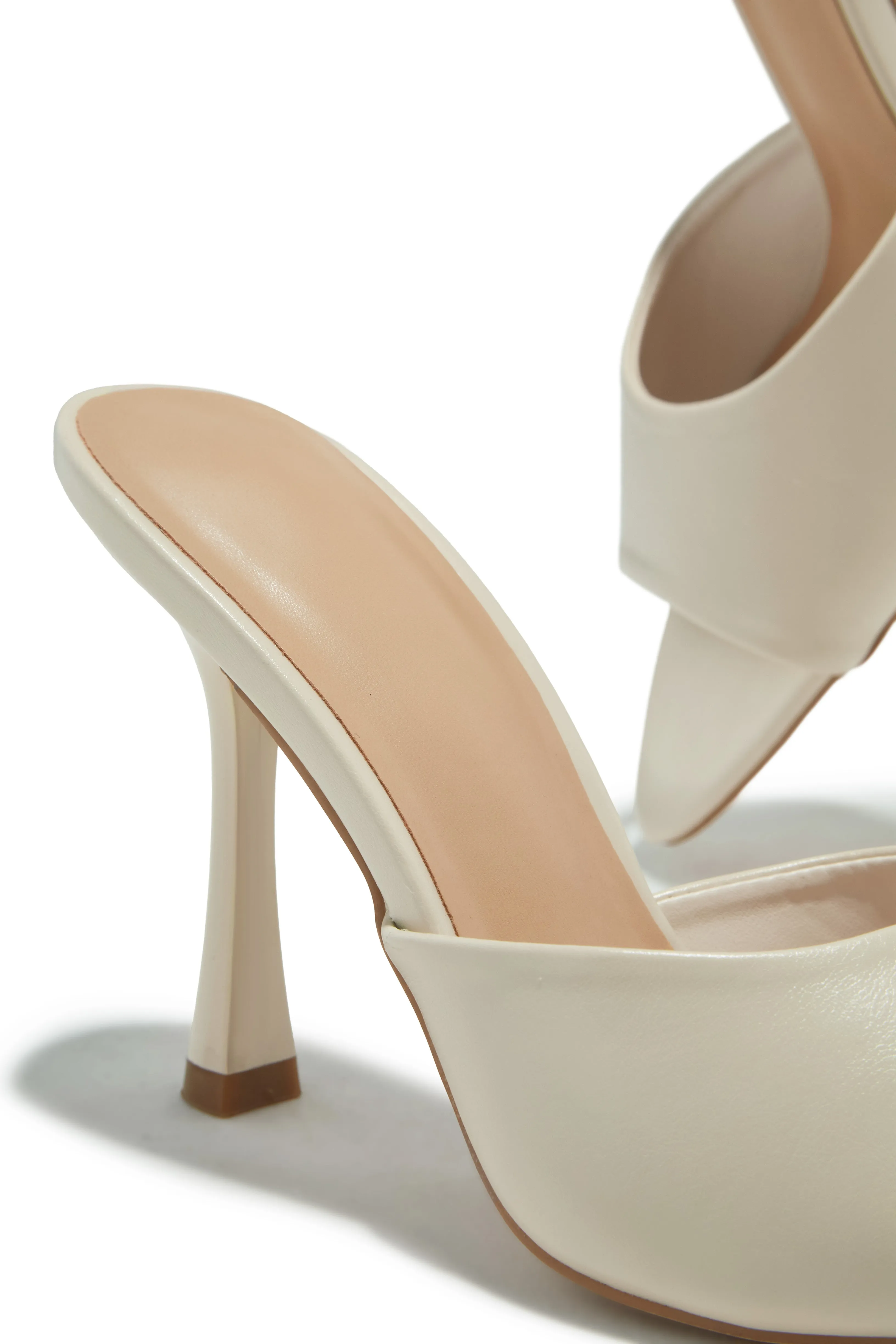 Kimmie Mule Heels - Bone sold by Miss Lola product image thumbnail 3