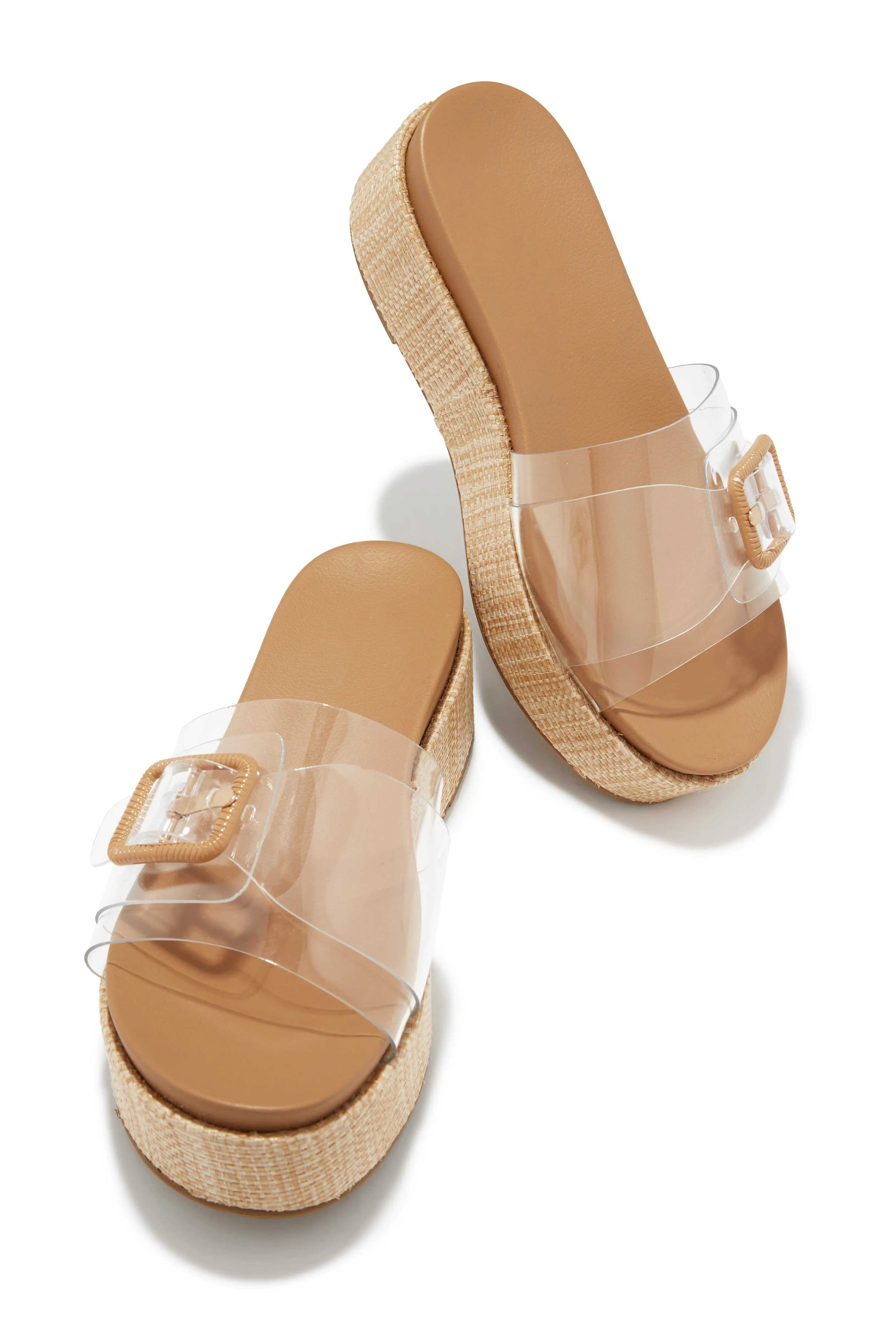 Loreina Platform Clear Strap Sandals - Clear sold by Miss Lola product image thumbnail 5