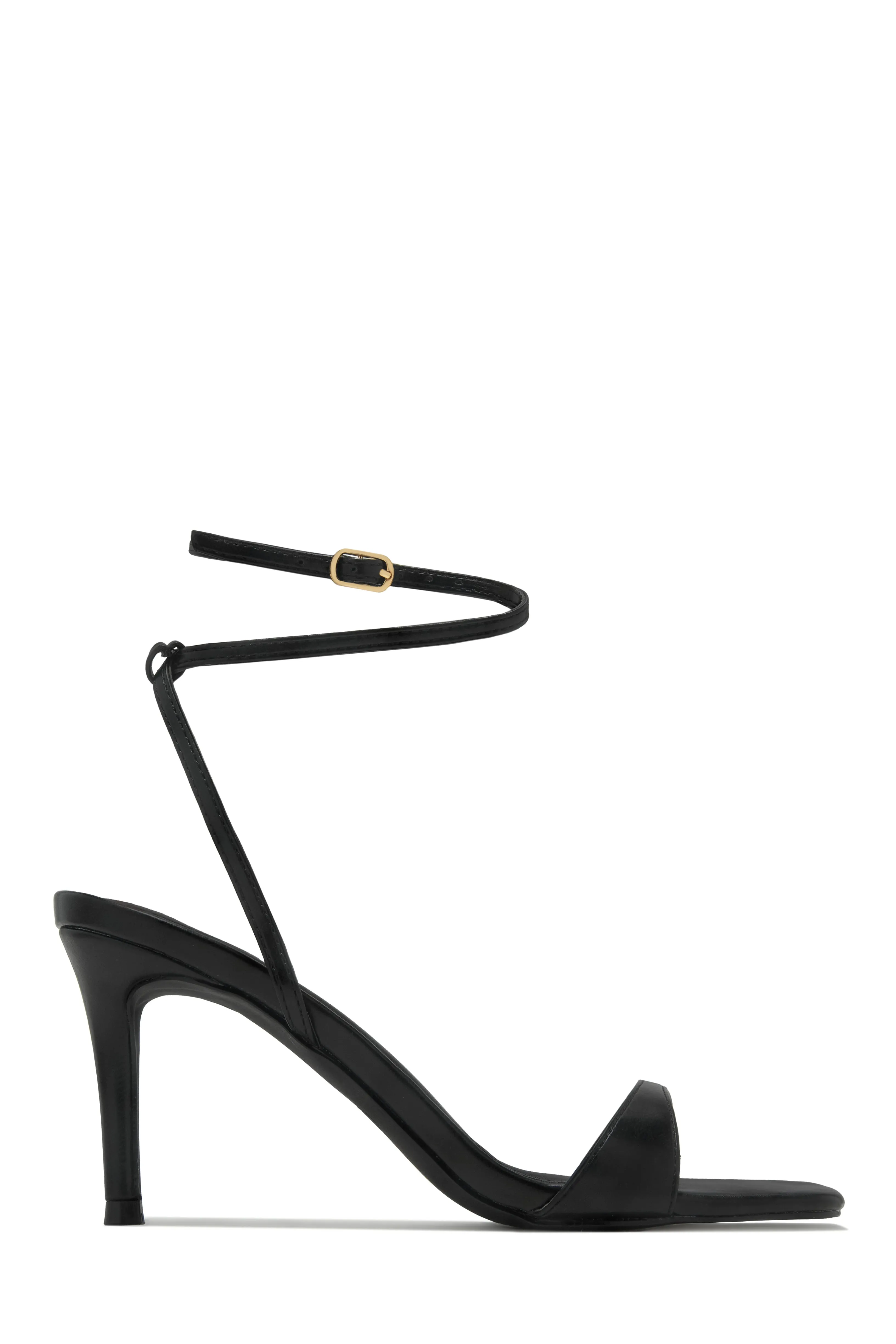 Viana Ankle Strap Mid Heels - Black sold by Miss Lola product image thumbnail 3