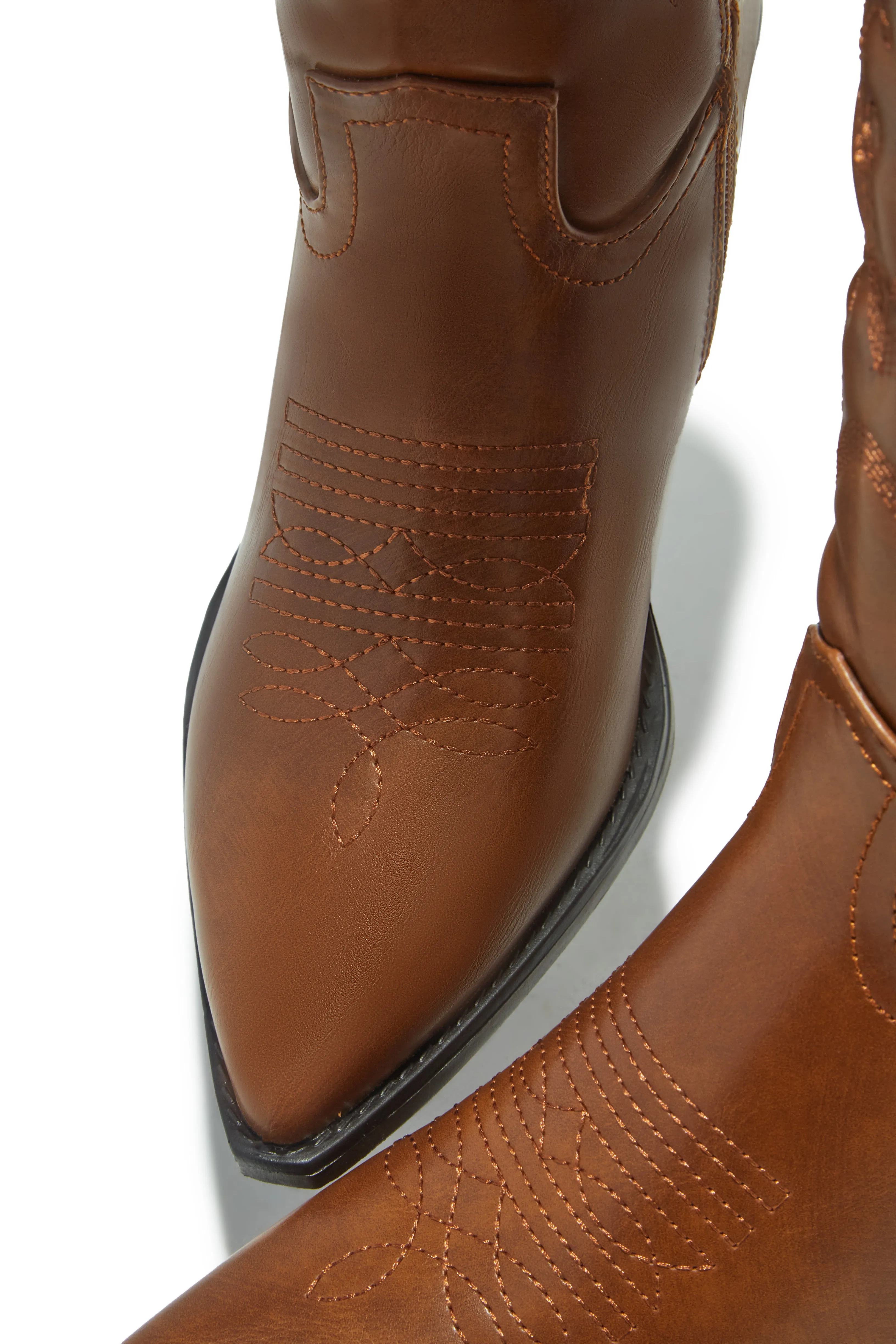 Festival Girl Cowgirl Boots - Tan PU sold by Miss Lola product image thumbnail 3