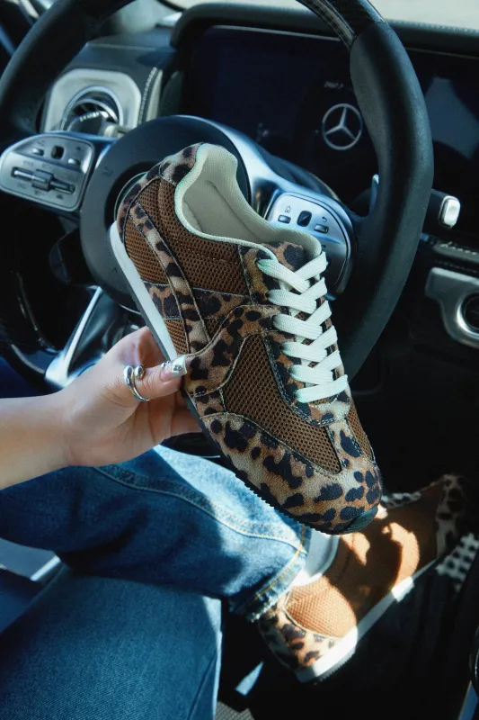 Downtown Stroll Lace Up Sneakers - Leopard sold by Miss Lola