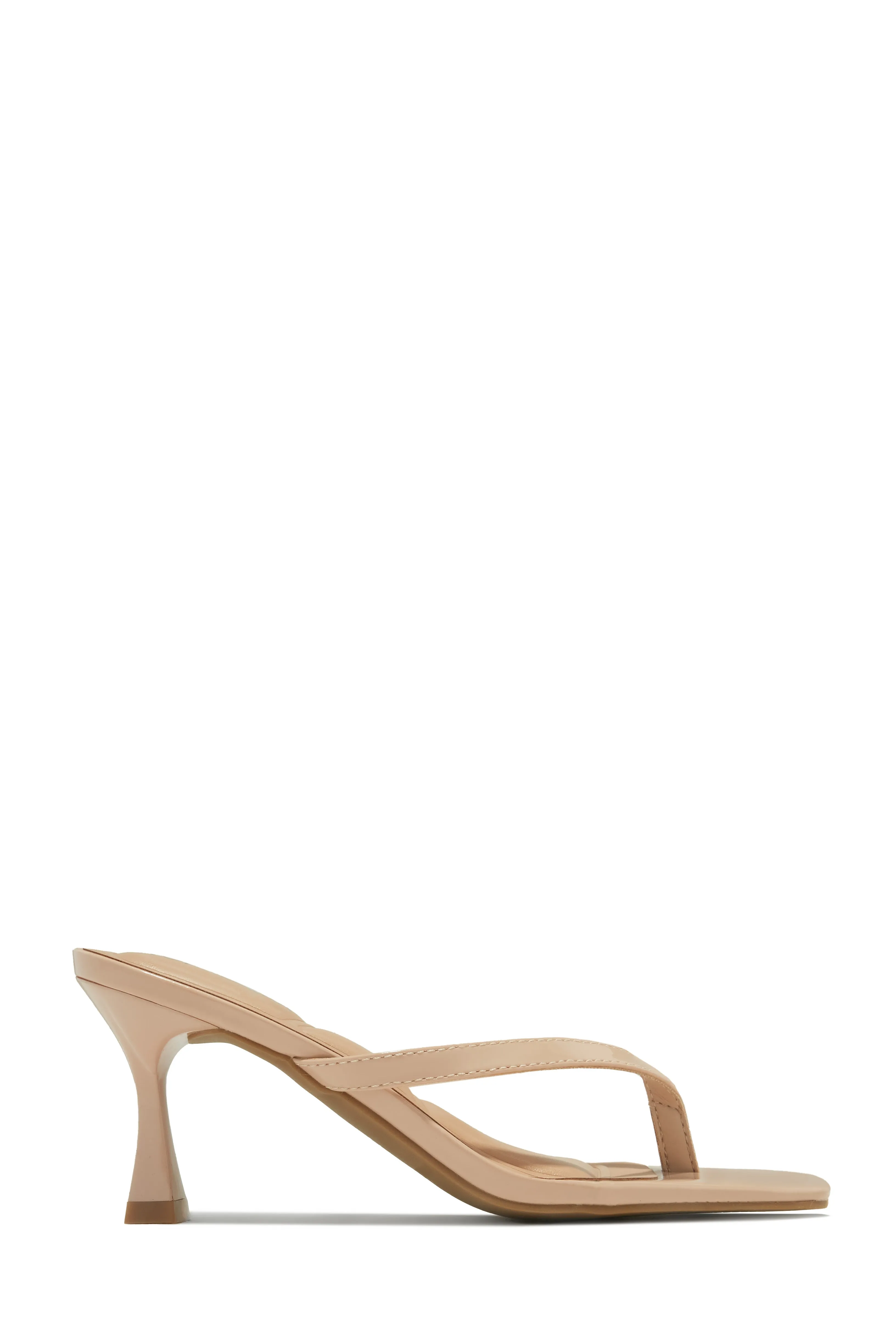 Angelie Mid Heel Mules - Nude sold by Miss Lola