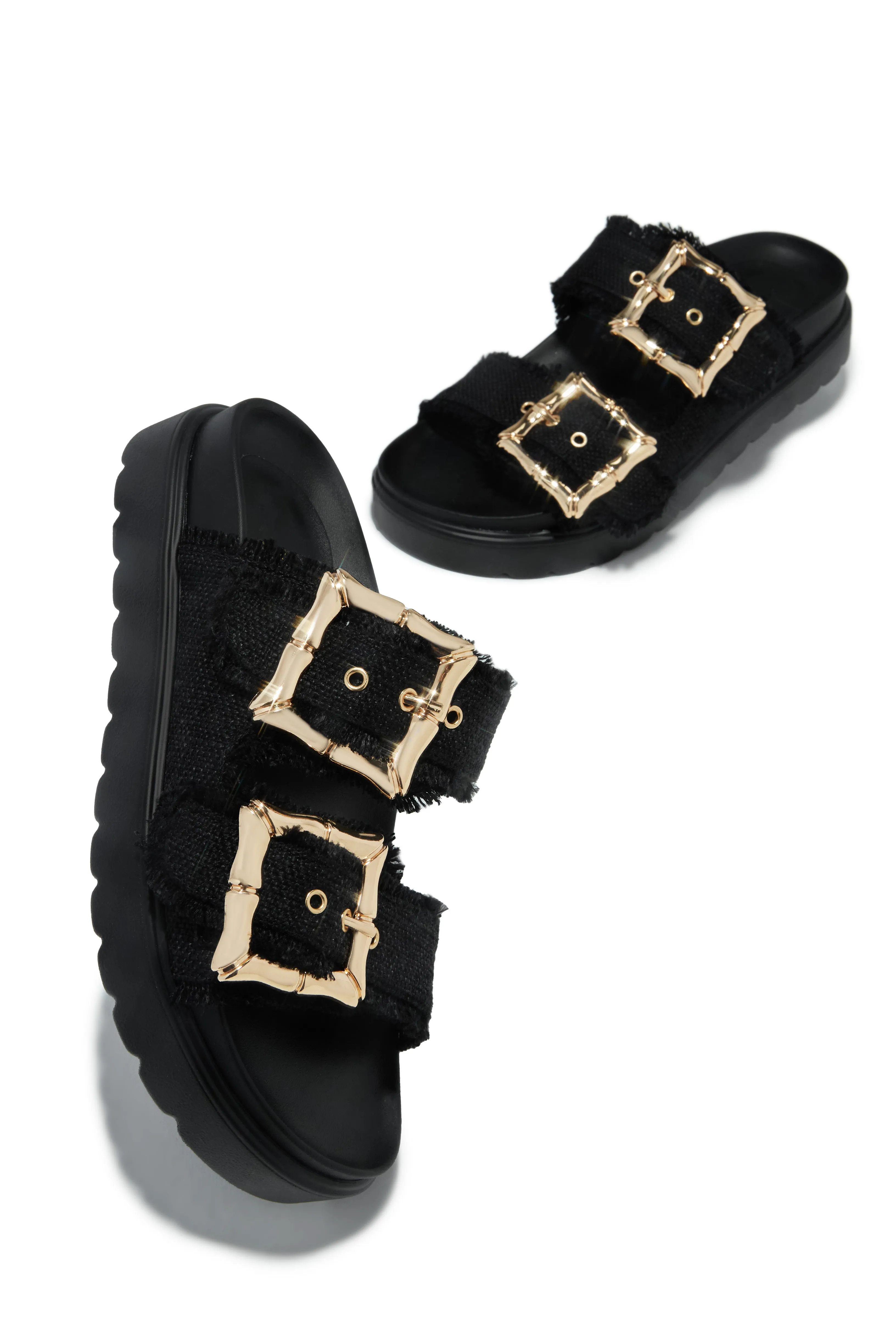 Isla Ibiza Chunky Slip On Sandals - Black sold by Miss Lola product image thumbnail 2