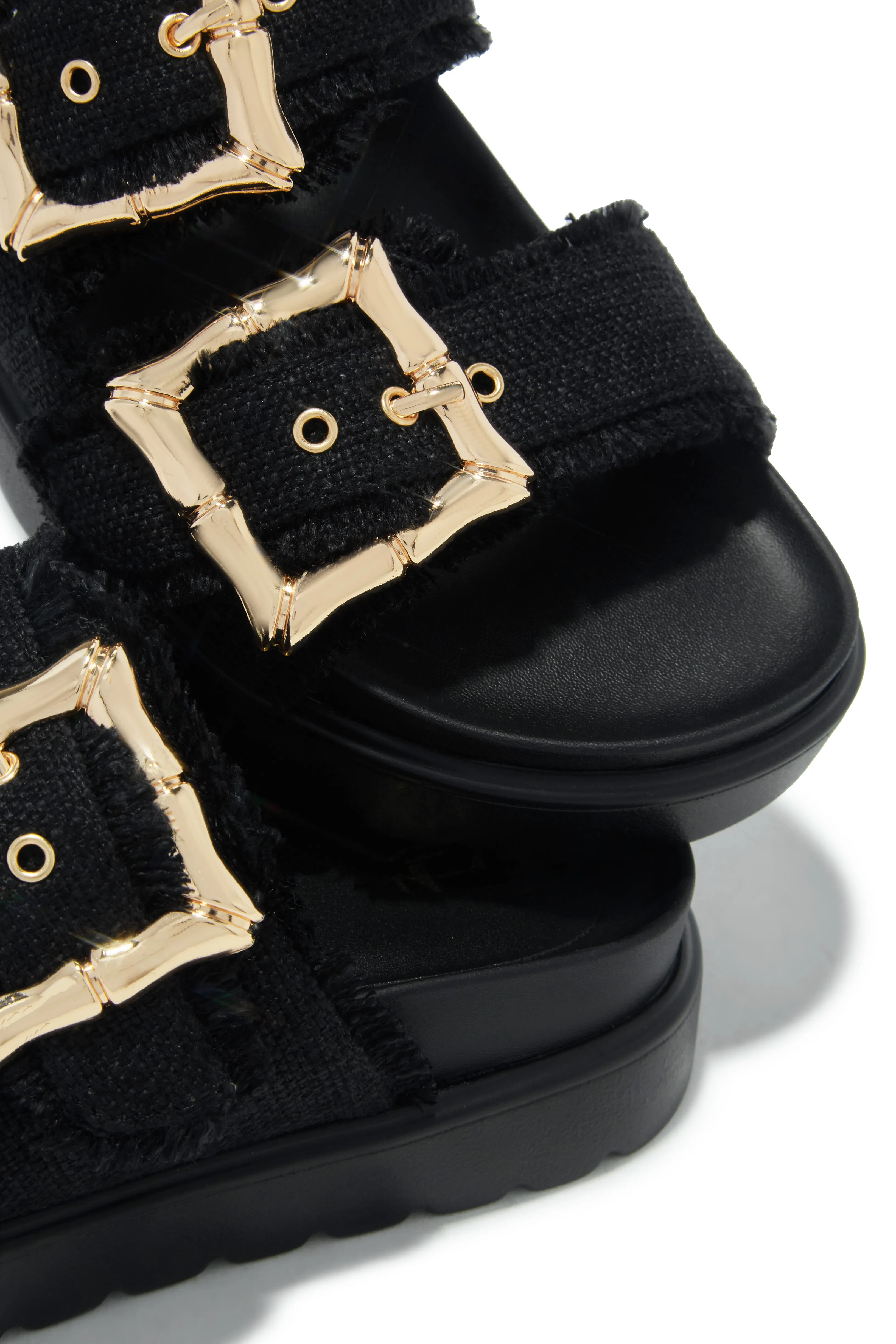 Isla Ibiza Chunky Slip On Sandals - Black sold by Miss Lola product image thumbnail 3