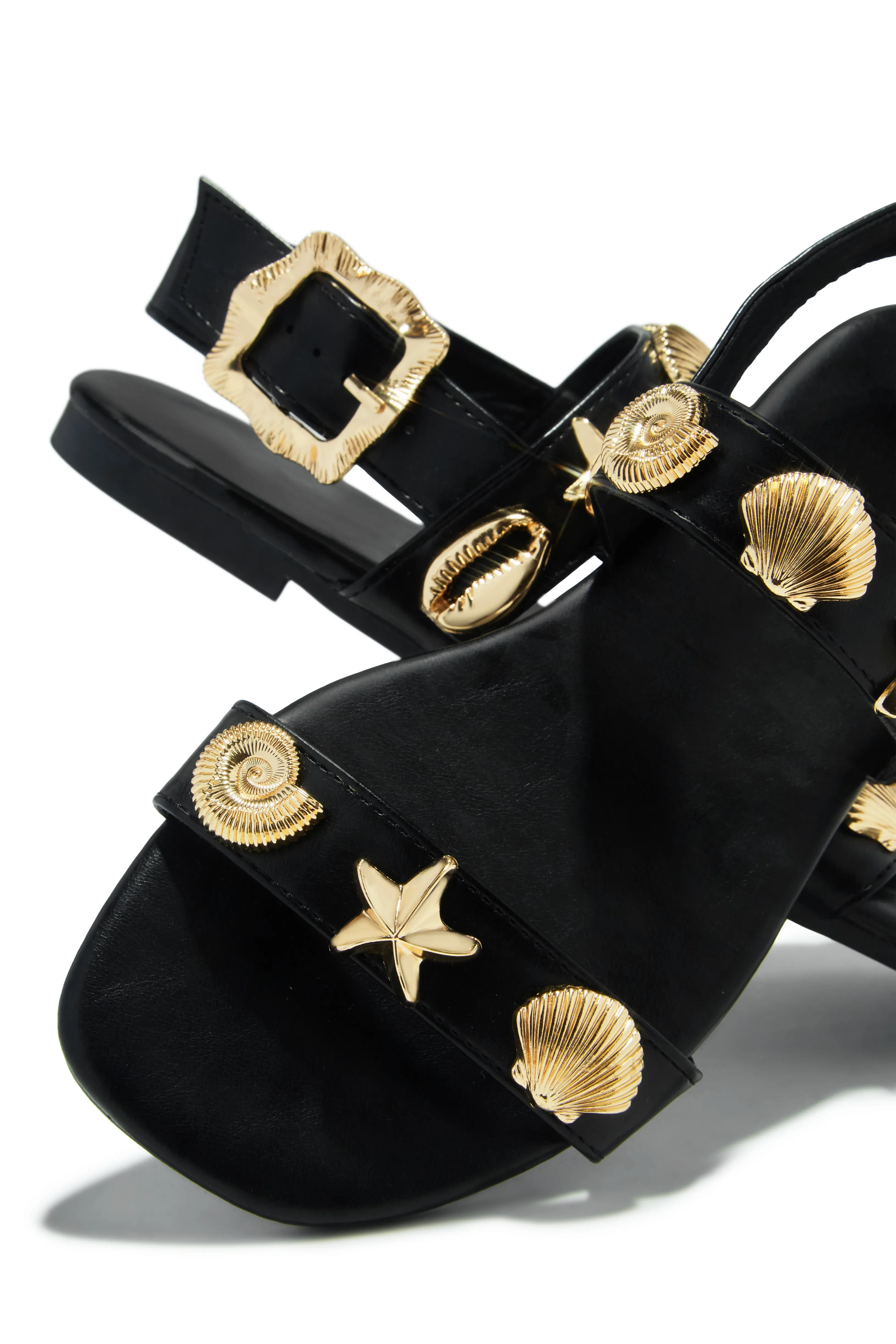 Sea Shore Flat Sandals - Black sold by Miss Lola product image thumbnail 2