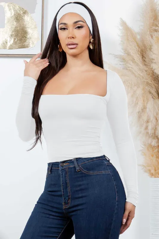 Kassidie Long Sleeve Top Set - White sold by Miss Lola