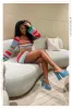 Baecation Platform Block High Heels - Denim sold by Miss Lola