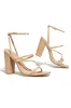 Saturday Night Strappy Block Heels - Nude sold by Miss Lola