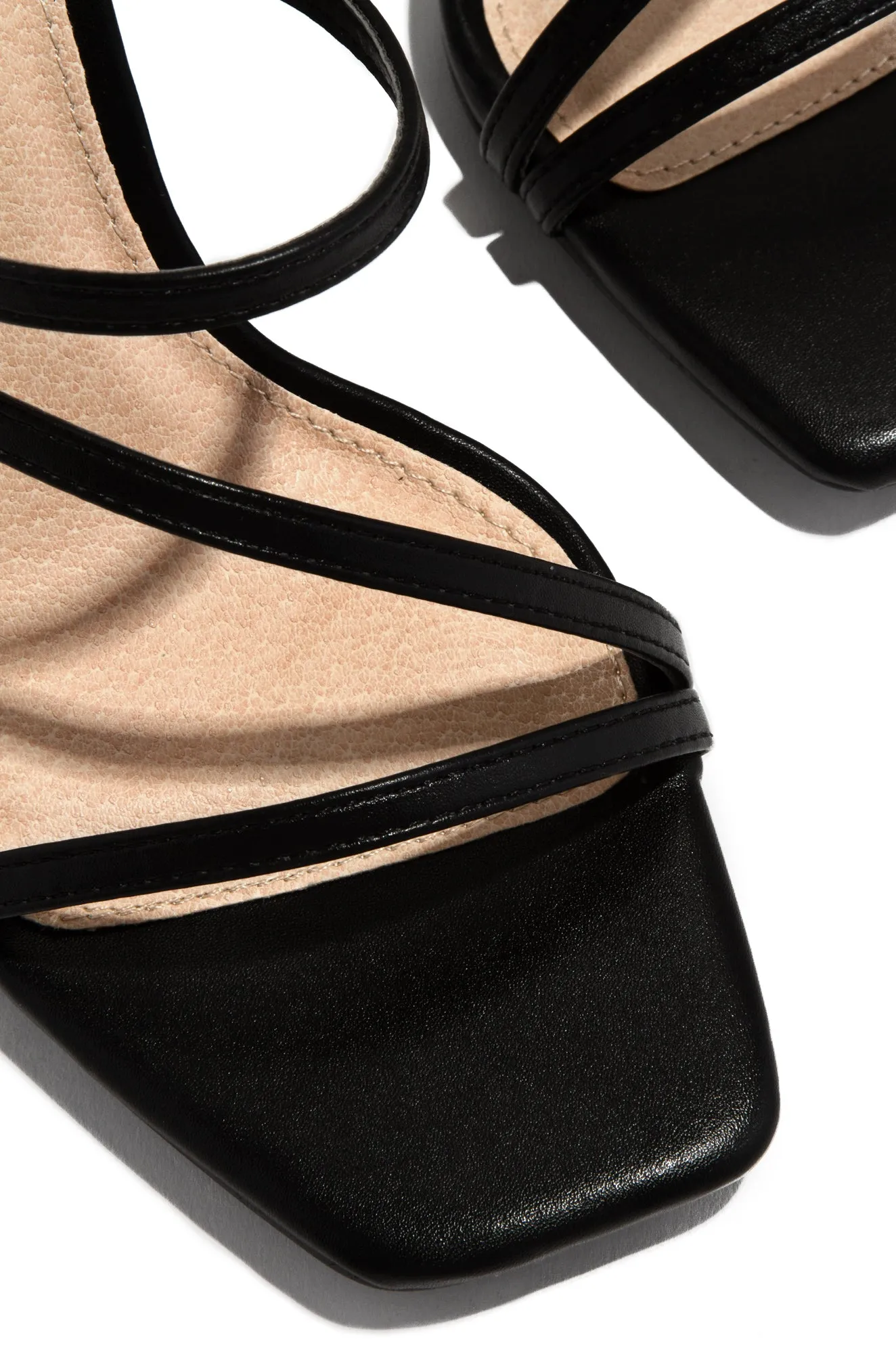 Saturday Night Strappy Block Heels - Black sold by Miss Lola product image thumbnail 5