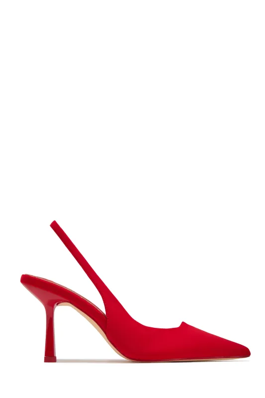 Caria Slingback Pumps - Red sold by Miss Lola