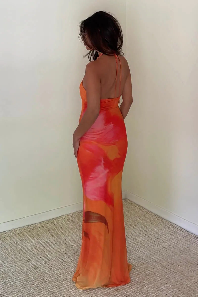 Paloma Maxi Dress - Orange sold by Miss Lola product image thumbnail 2