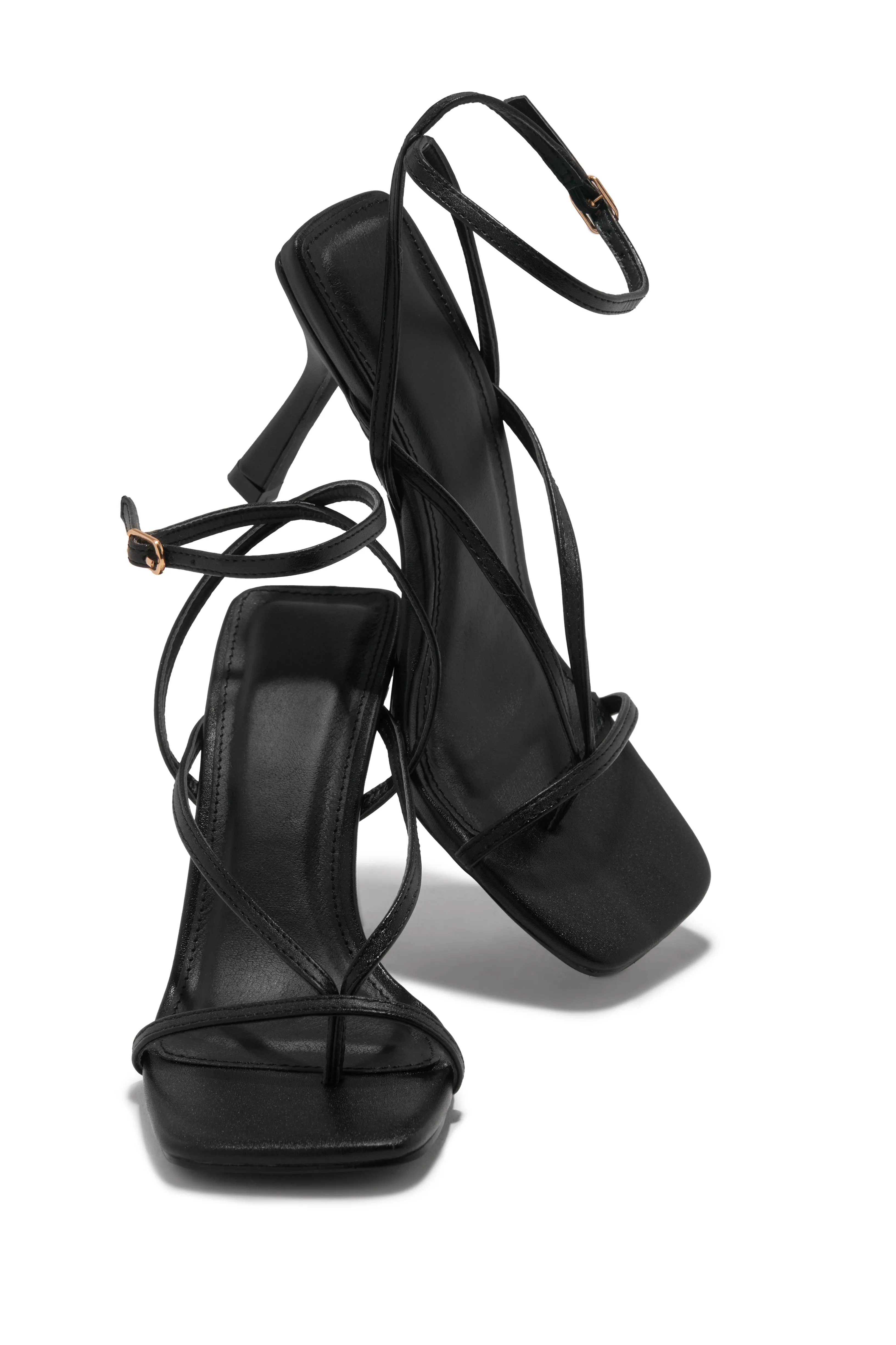 Eren Ankle Strap Heels - Black sold by Miss Lola product image thumbnail 4