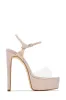 Bombshell Strut Platform High Heels - Clear sold by Miss Lola