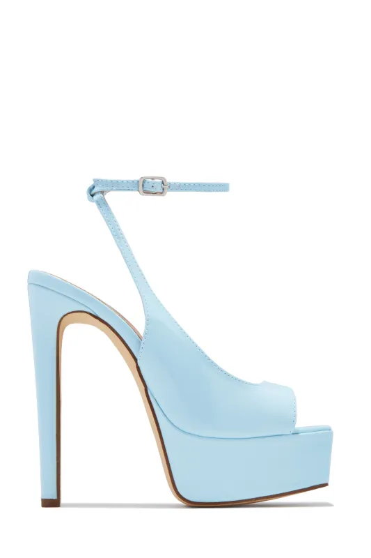 Ameli Platform High Heels - Blue sold by Miss Lola