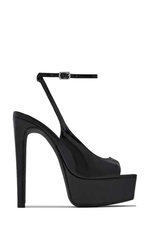 Ameli Platform High Heels - Black sold by Miss Lola