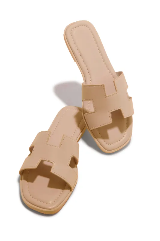 Biyanka Slip On Sandals - Nude sold by Miss Lola