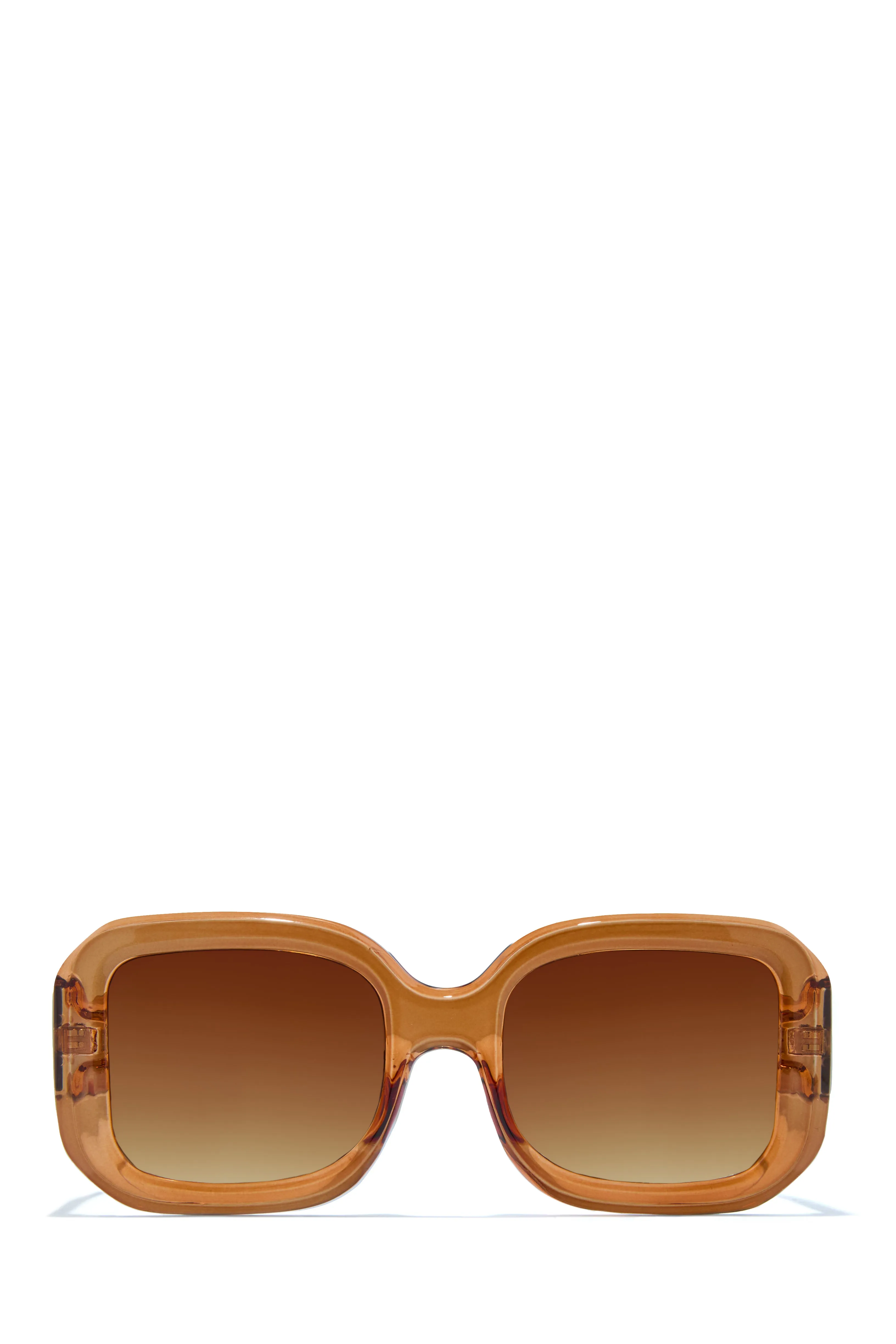 Sunny Beaches Oversized Sunglasses - Tan sold by Miss Lola product image thumbnail 5