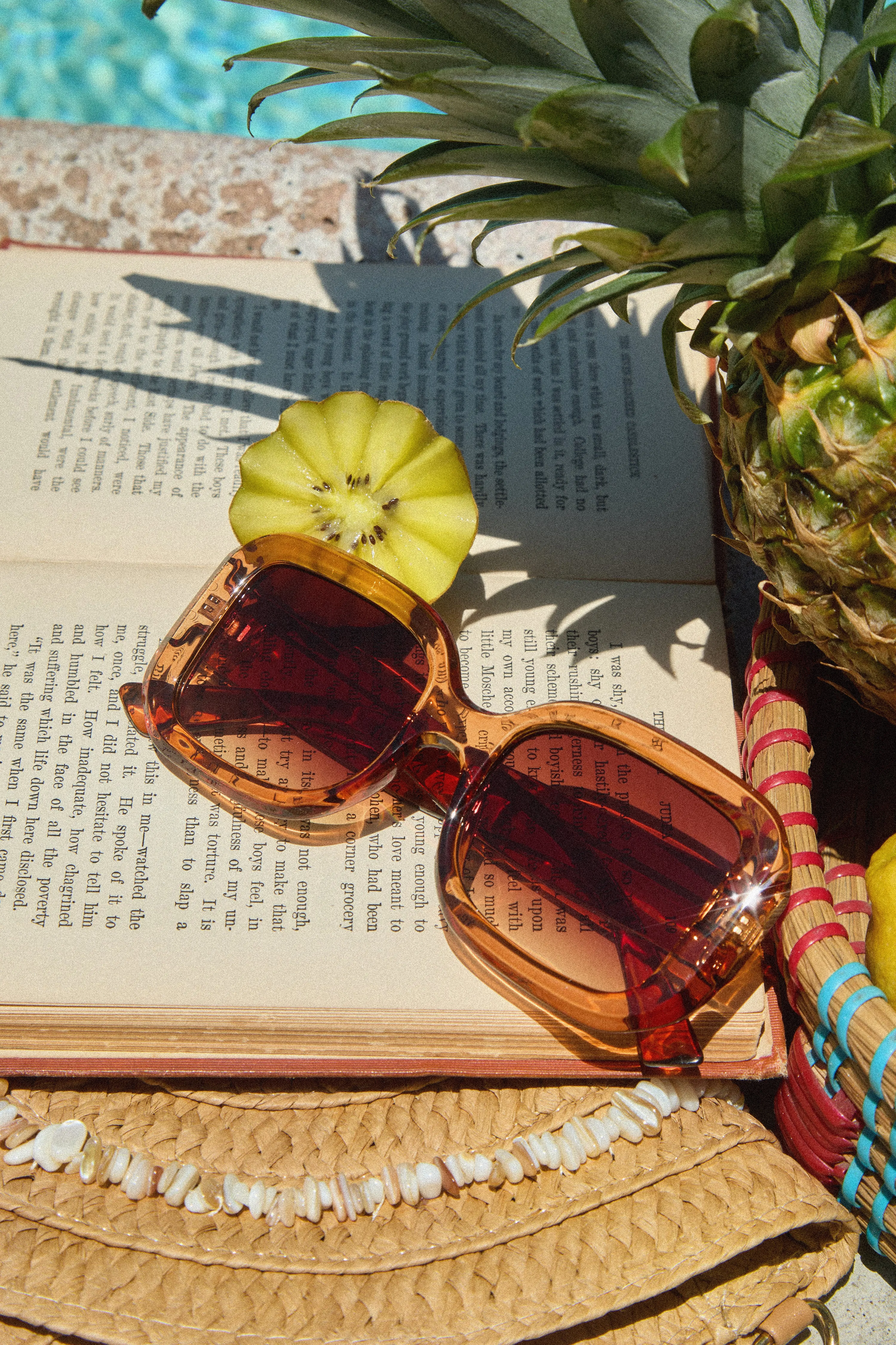 Sunny Beaches Oversized Sunglasses - Tan sold by Miss Lola product image thumbnail 3