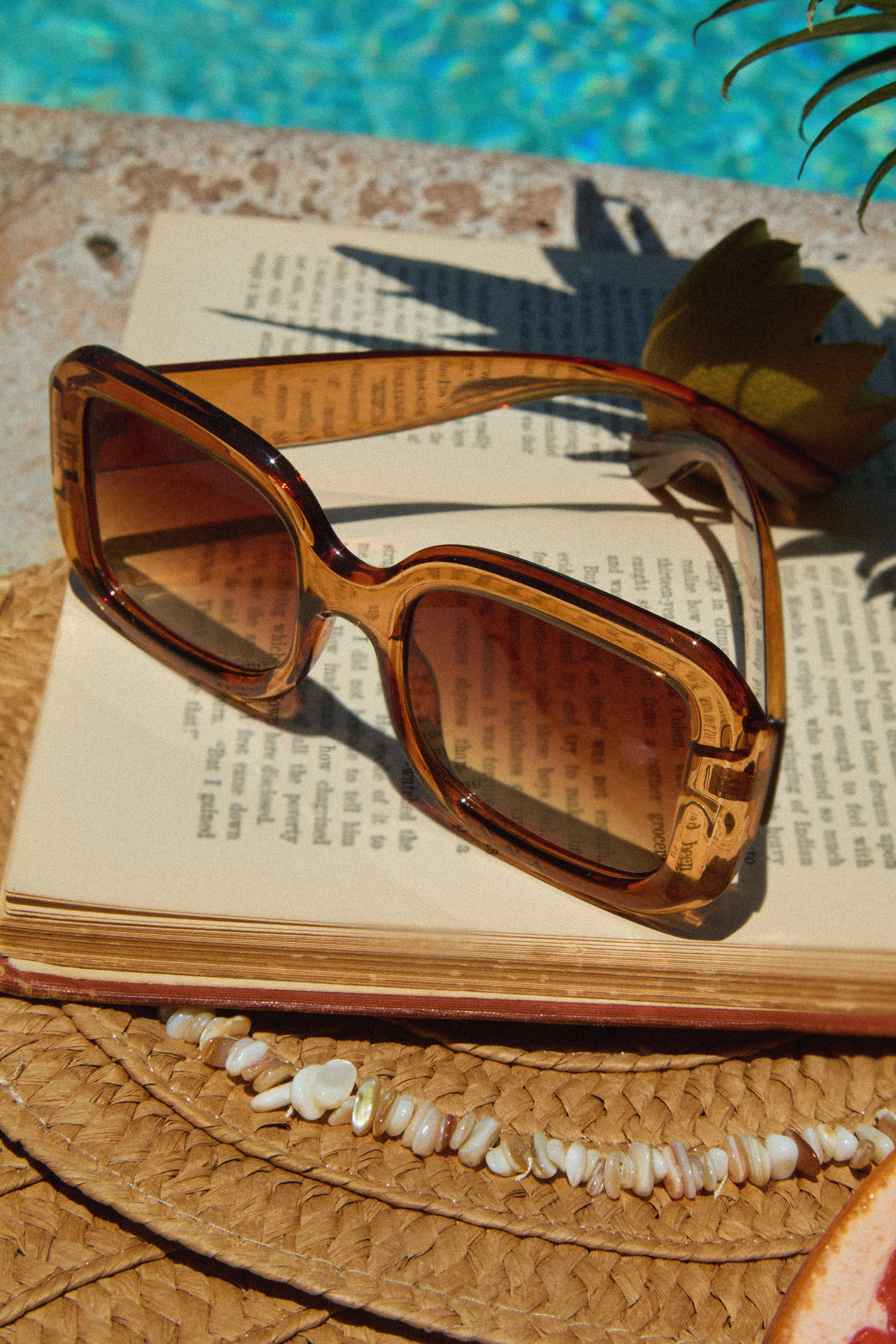 Sunny Beaches Oversized Sunglasses - Tan sold by Miss Lola