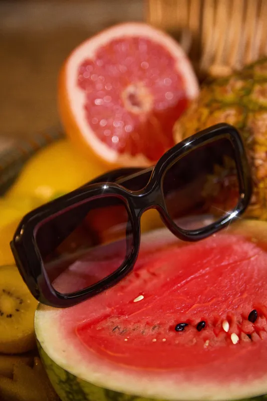 Sunny Beaches Oversized Sunglasses - Black sold by Miss Lola