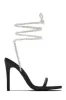Pretty Girl Embellished Lace Up High Heels - Black sold by Miss Lola