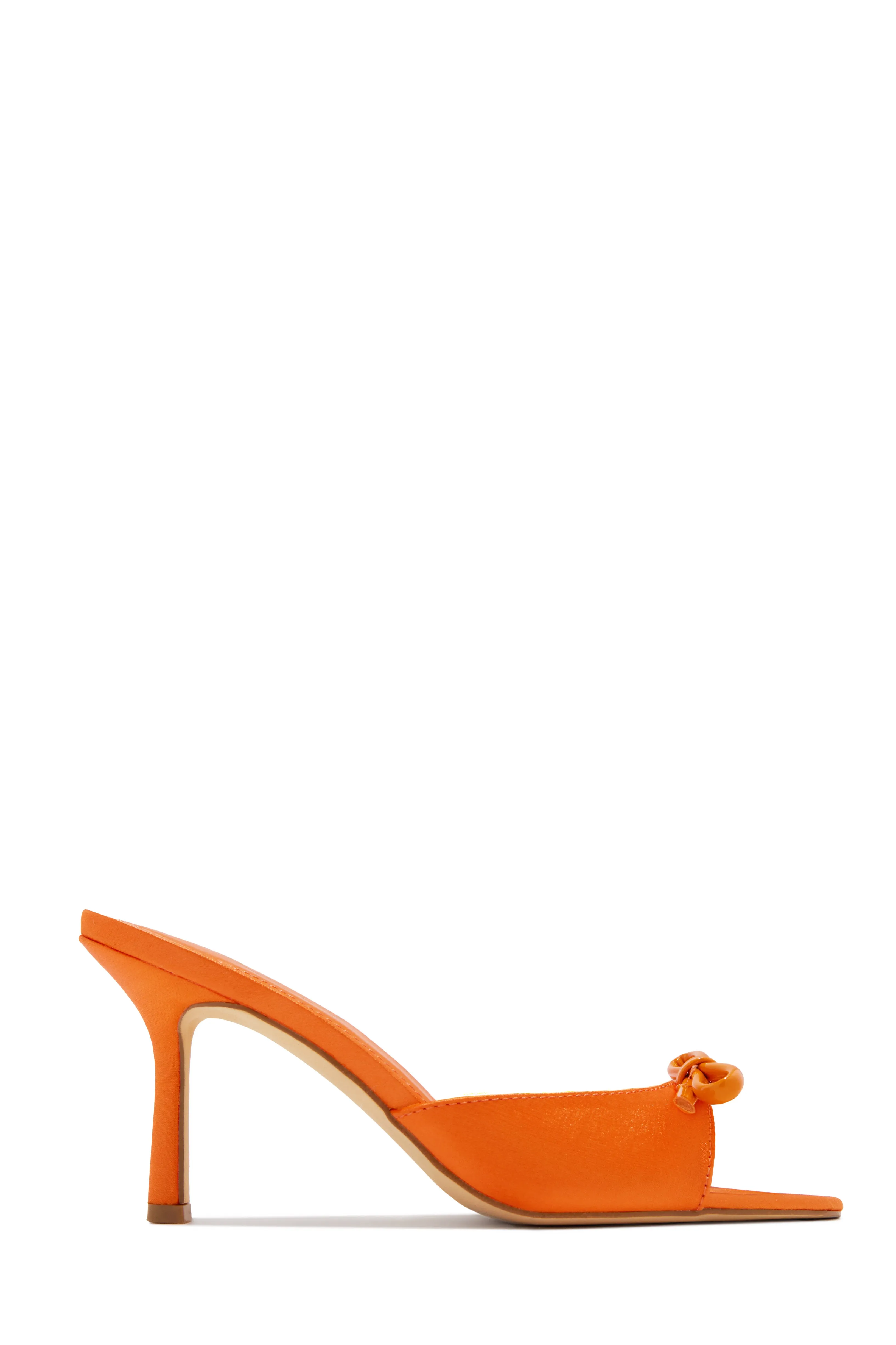 Camila Mid Heel Mules - Orange sold by Miss Lola