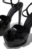 Hot Bombshell Platform High Heels - Black sold by Miss Lola