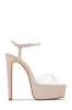 Hot Bombshell Platform High Heels - Nude Clear sold by Miss Lola