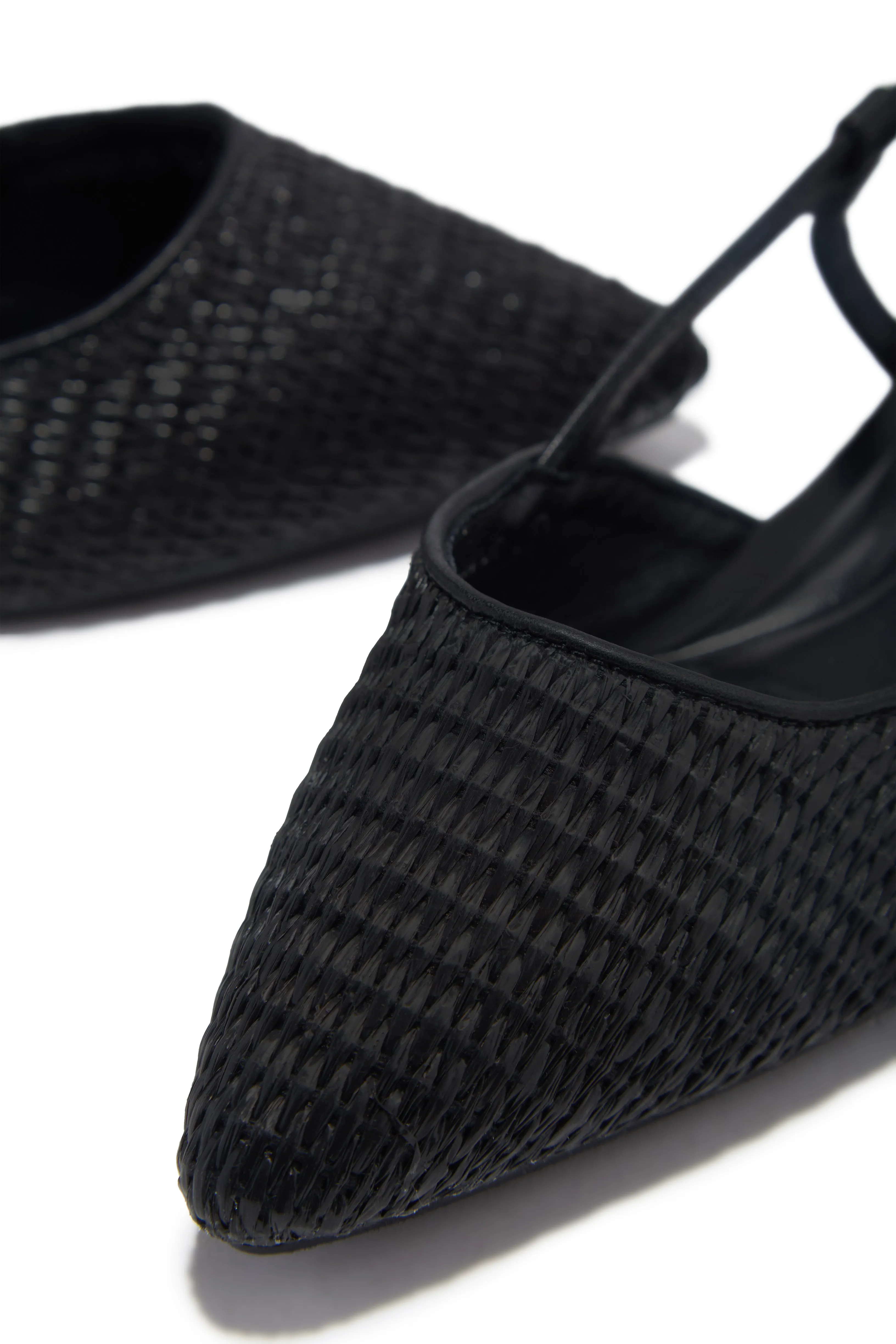 Serena Pointed Toe Slingback Flats - Black sold by Miss Lola product image thumbnail 3