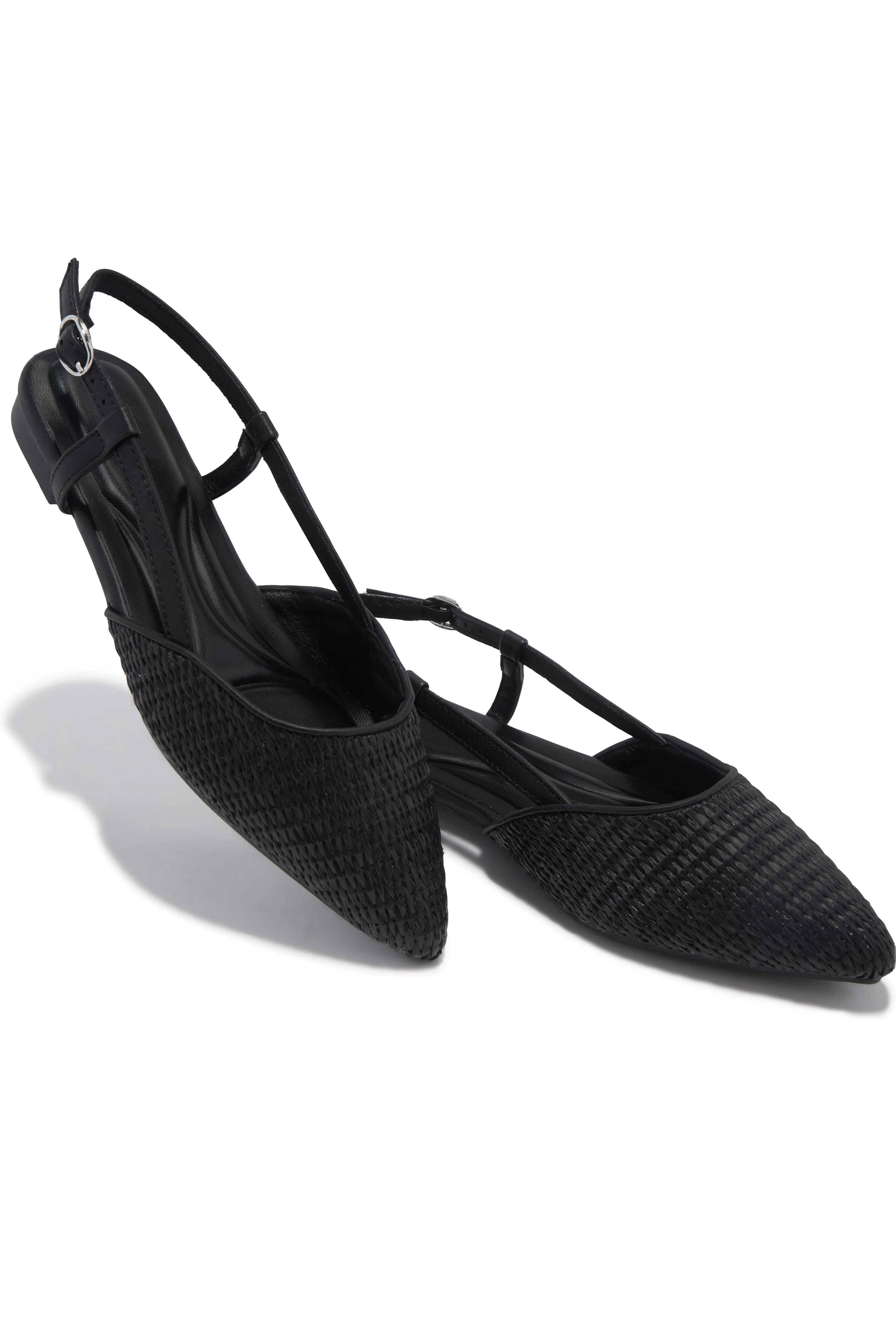 Serena Pointed Toe Slingback Flats - Black sold by Miss Lola product image thumbnail 2