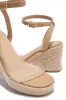 Isani Clear Strap Espadrille Platform Wedges - Natural sold by Miss Lola