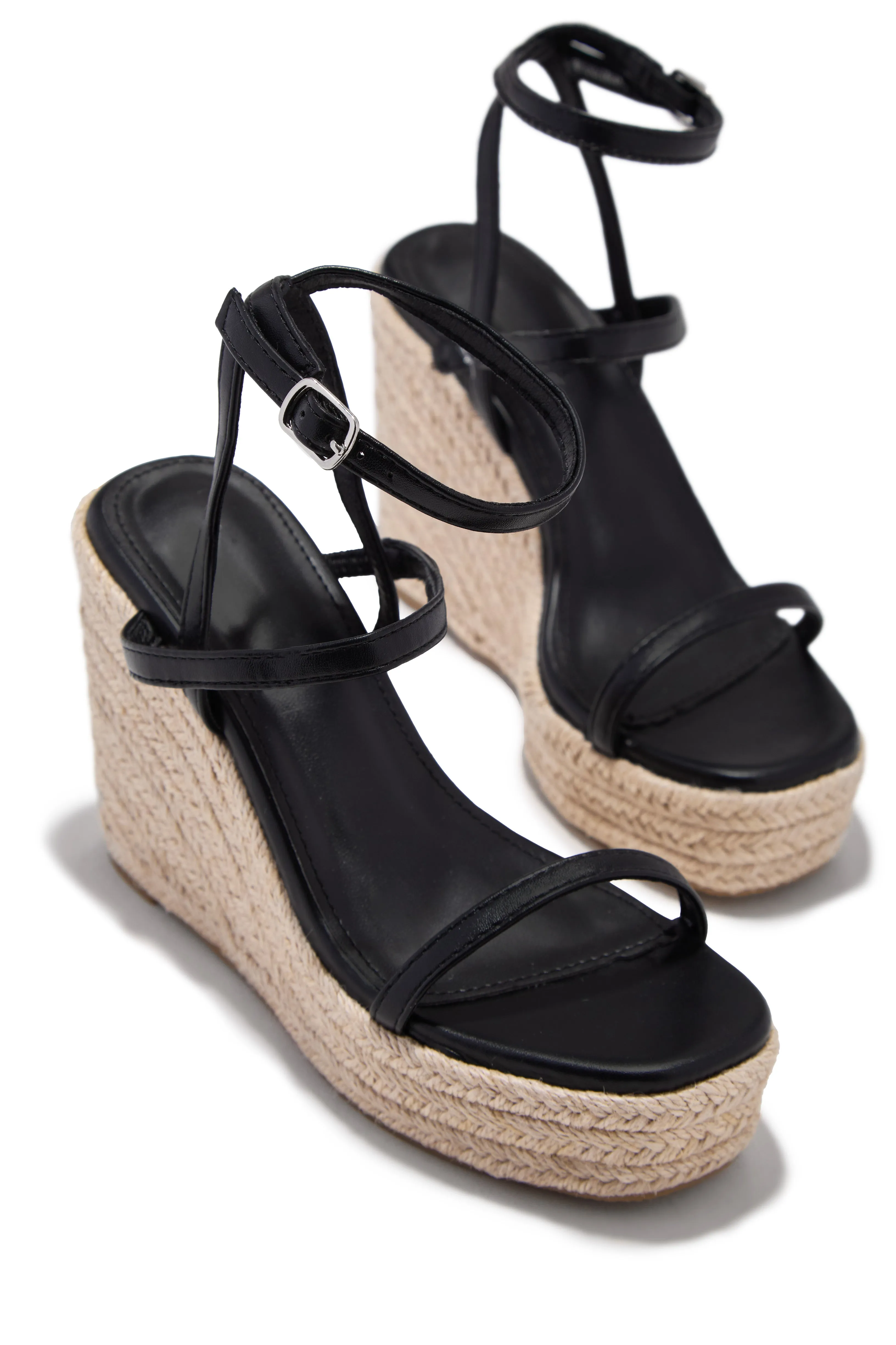 Ocean Shore Espadrille Platform Wedges - Black sold by Miss Lola product image thumbnail 2