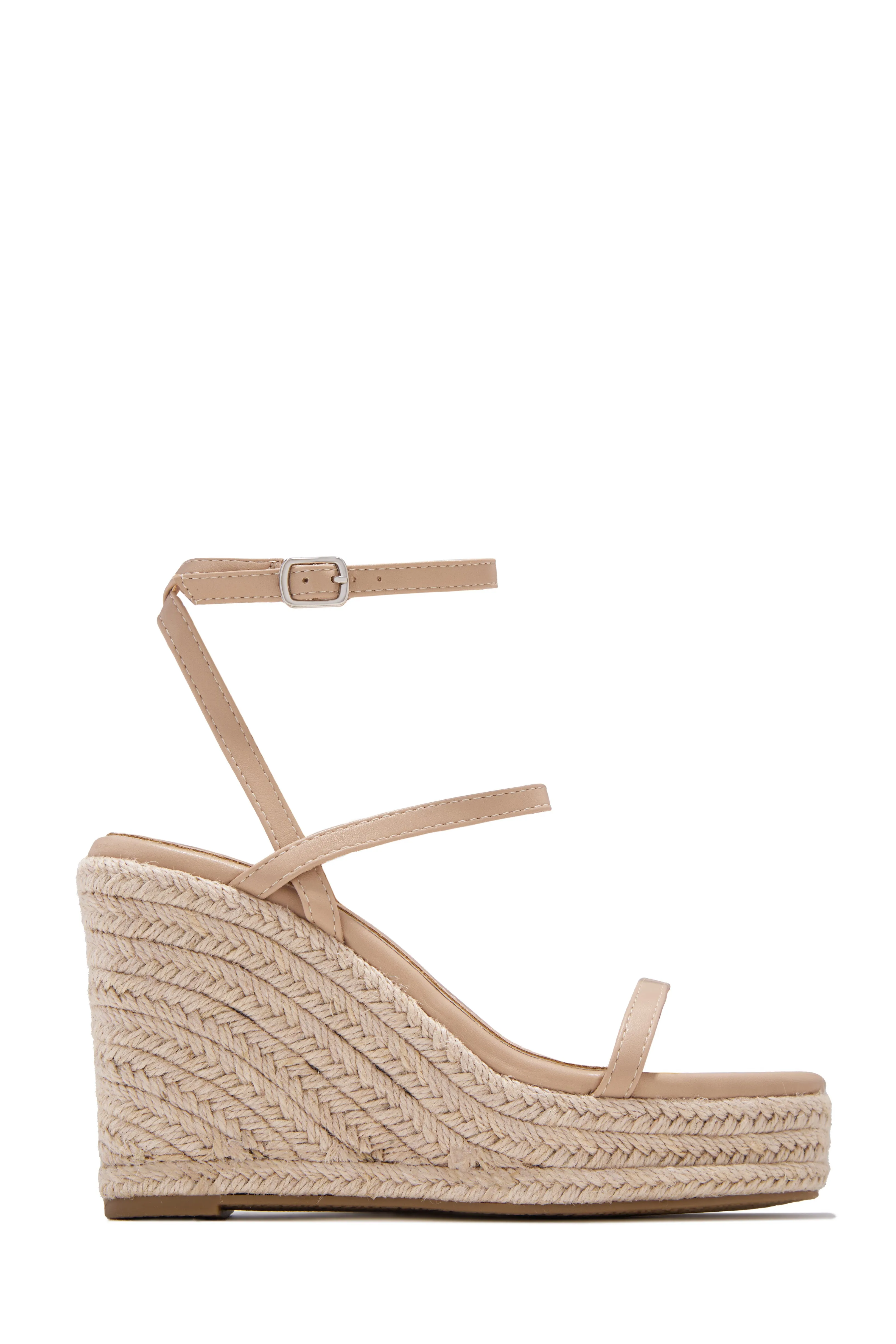 Ocean Shore Espadrille Platform Wedges - Nude sold by Miss Lola product image thumbnail 3