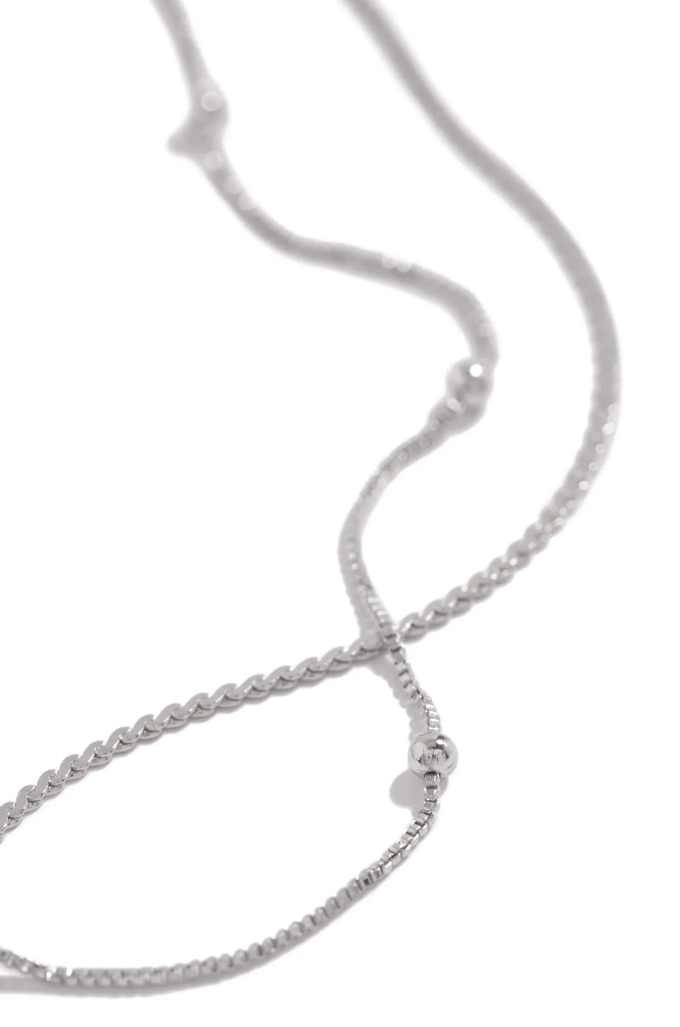 Delicate Lust Double Layer Anklet - Silver sold by Miss Lola product image thumbnail 2