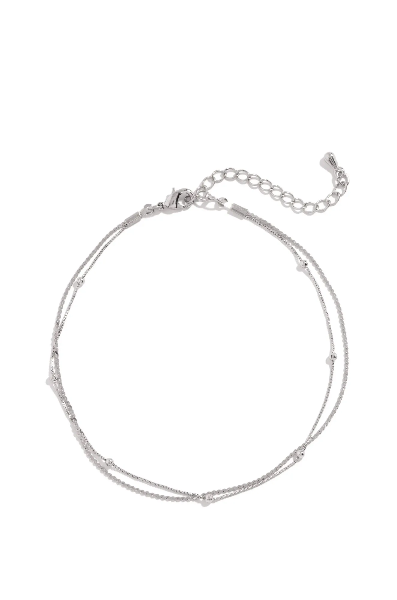 Delicate Lust Double Layer Anklet - Silver sold by Miss Lola product image thumbnail 4